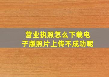 营业执照怎么下载电子版照片上传不成功呢