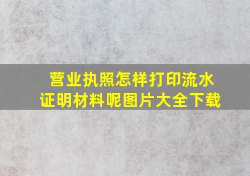 营业执照怎样打印流水证明材料呢图片大全下载