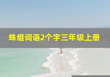 蛛组词语2个字三年级上册