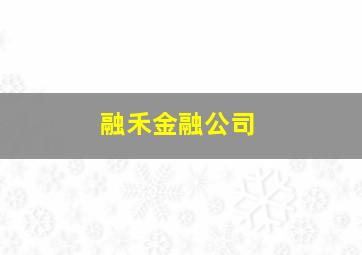 融禾金融公司