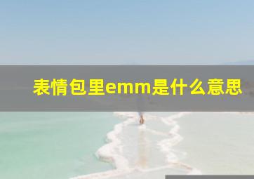 表情包里emm是什么意思