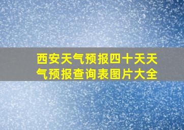 西安天气预报四十天天气预报查询表图片大全