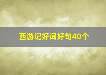 西游记好词好句40个