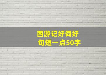 西游记好词好句短一点50字