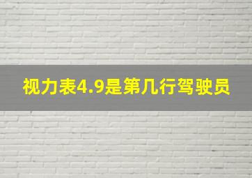 视力表4.9是第几行驾驶员