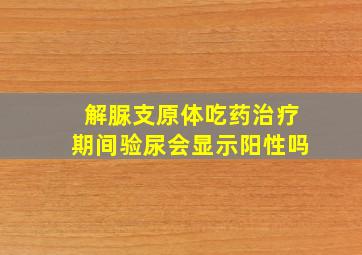 解脲支原体吃药治疗期间验尿会显示阳性吗