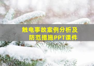 触电事故案例分析及防范措施PPT课件