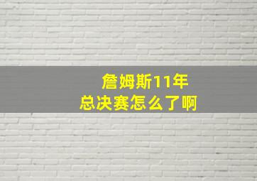 詹姆斯11年总决赛怎么了啊