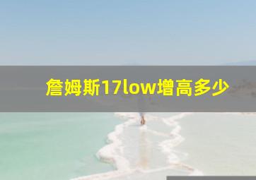 詹姆斯17low增高多少