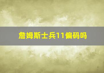 詹姆斯士兵11偏码吗