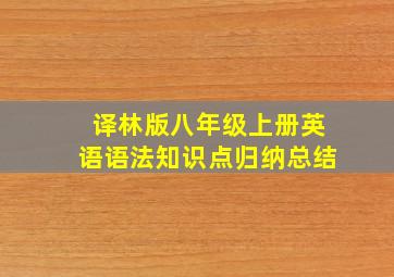 译林版八年级上册英语语法知识点归纳总结