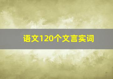 语文120个文言实词