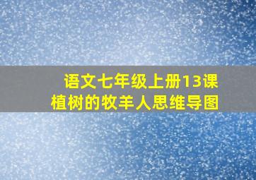 语文七年级上册13课植树的牧羊人思维导图