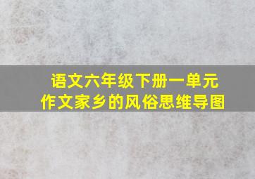 语文六年级下册一单元作文家乡的风俗思维导图