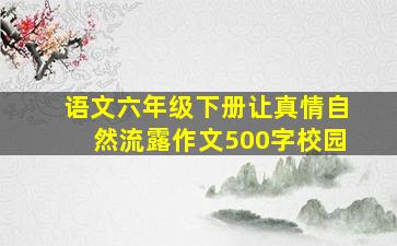 语文六年级下册让真情自然流露作文500字校园