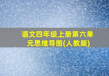 语文四年级上册第六单元思维导图(人教版)