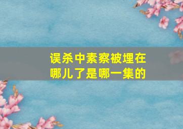 误杀中素察被埋在哪儿了是哪一集的