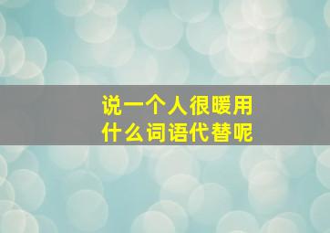 说一个人很暖用什么词语代替呢