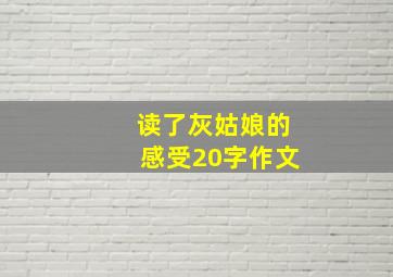 读了灰姑娘的感受20字作文