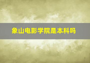 象山电影学院是本科吗