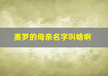 赛罗的母亲名字叫啥啊