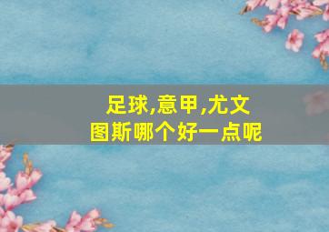 足球,意甲,尤文图斯哪个好一点呢