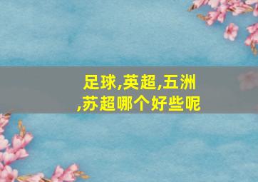 足球,英超,五洲,苏超哪个好些呢