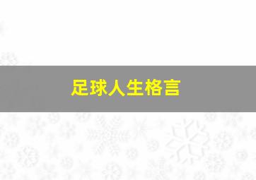 足球人生格言