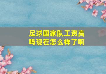 足球国家队工资高吗现在怎么样了啊