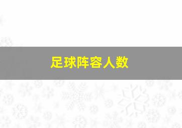 足球阵容人数