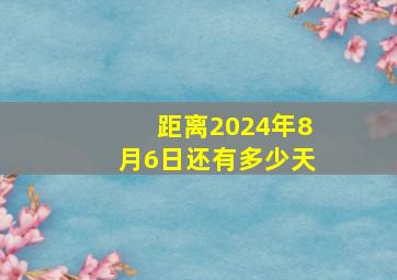 距离2024年8月6日还有多少天