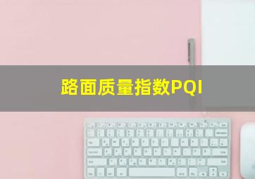 路面质量指数PQI