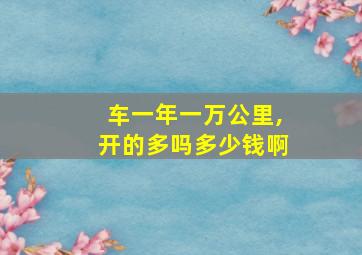 车一年一万公里,开的多吗多少钱啊