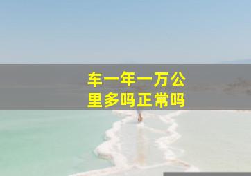 车一年一万公里多吗正常吗