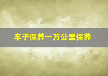 车子保养一万公里保养