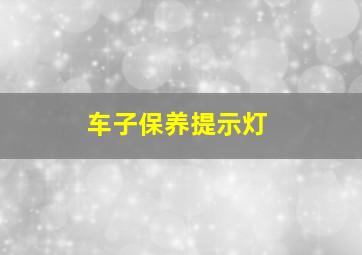 车子保养提示灯