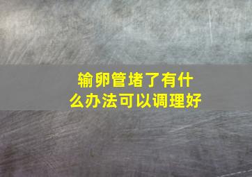 输卵管堵了有什么办法可以调理好