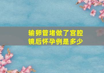 输卵管堵做了宫腔镜后怀孕例是多少