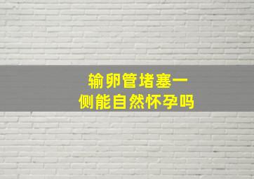 输卵管堵塞一侧能自然怀孕吗