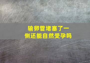 输卵管堵塞了一侧还能自然受孕吗