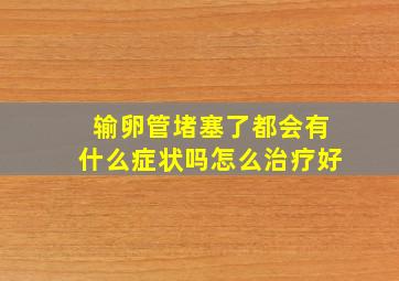 输卵管堵塞了都会有什么症状吗怎么治疗好