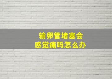 输卵管堵塞会感觉痛吗怎么办