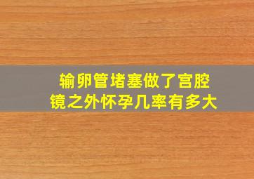 输卵管堵塞做了宫腔镜之外怀孕几率有多大