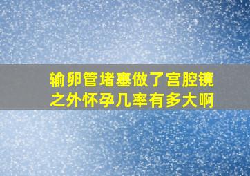 输卵管堵塞做了宫腔镜之外怀孕几率有多大啊