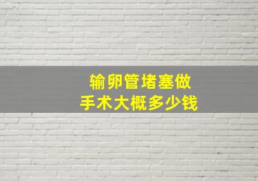 输卵管堵塞做手术大概多少钱