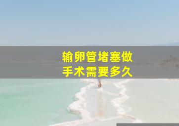 输卵管堵塞做手术需要多久