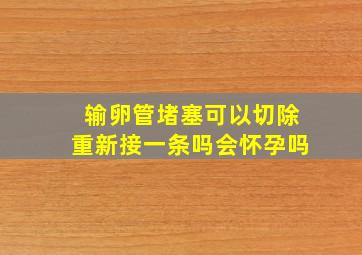 输卵管堵塞可以切除重新接一条吗会怀孕吗