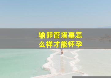 输卵管堵塞怎么样才能怀孕