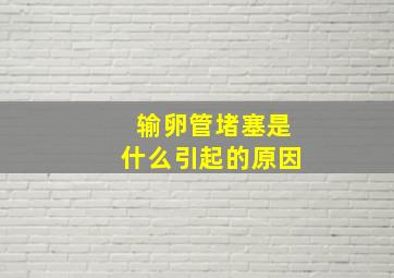 输卵管堵塞是什么引起的原因