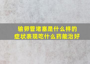 输卵管堵塞是什么样的症状表现吃什么药能治好